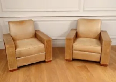 Paire fauteuils club - armchairs