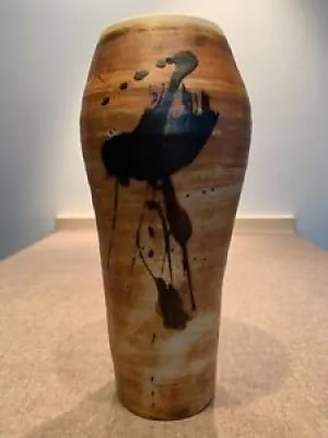 Grand Vase en Grès Tachiste - colombe
