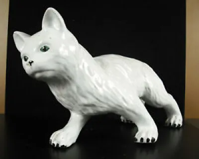 Chat en céramique XIXe - animal