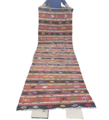 Embroidered turkish kilim - boho