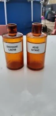 Paire de Flacons a Pharmacie