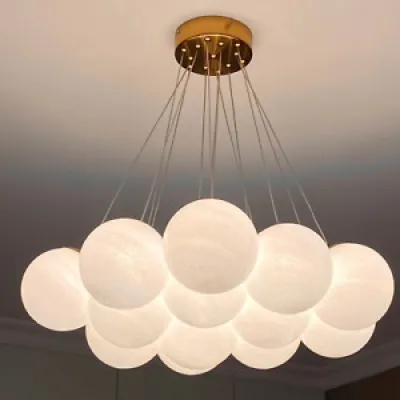 Suspension moderne Planet Bubble DEL lampe verre lustre suspension plafonniers lumières