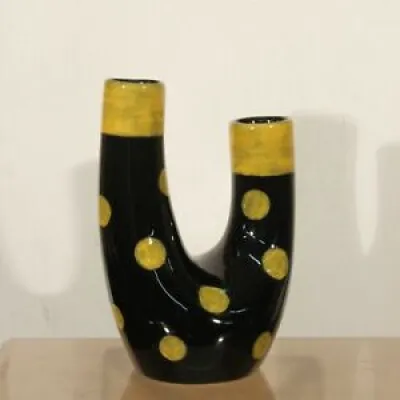 Signa Vase double forme jaunes