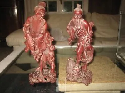 Paire de sculptures chinoises - seconde