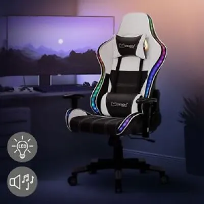Chaise de jeu ergonomique - led bluetooth