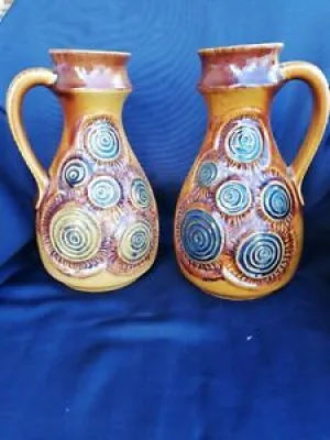 Paire Grands Vases Anciens/Ceramique