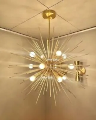 Mid Century Sputnik Brass - ceiling