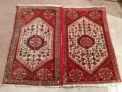 pair of 39”x23” Handknotted - rugs