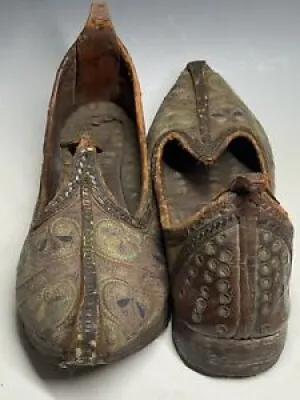 PAIR OF 19th C OTTOMAN - leather