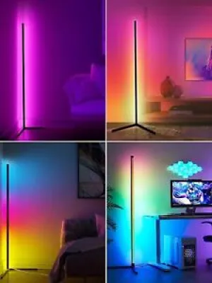 Lampadaire DEL RGB colonne lumineuse changement de couleur lampe d'angle