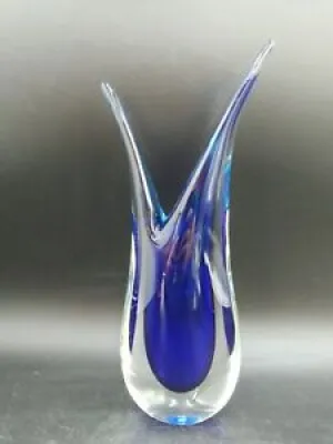 Vase vintage en verre - sommerso flavio