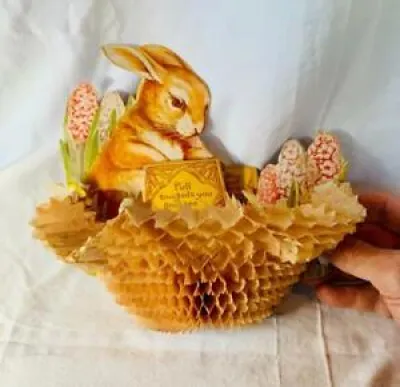 Easter Bunny Rabbit Basket - paper
