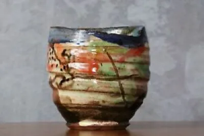 Vase en céramique polychromée - thierry basile