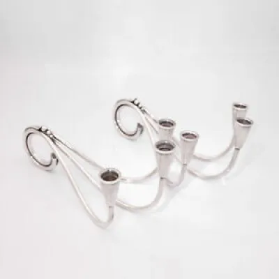 Pair Of 925 Sterling - candle