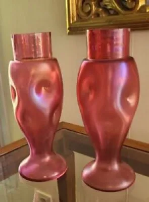 loetz? Rare Paire Vases