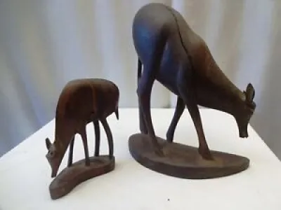 Vintage Antilope Figurine - rosewood