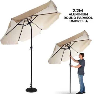 Parapluie parasol rond - manivelle inclinable
