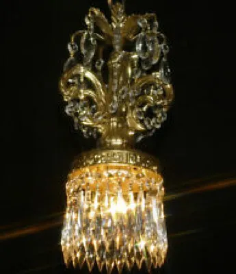Vintage ROCOCO hanging - brass pendant