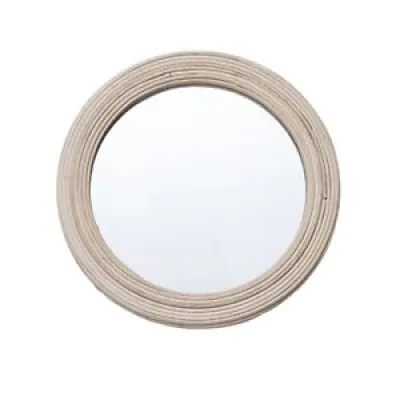 Rond Rotin Miroir Suspendu - cercle