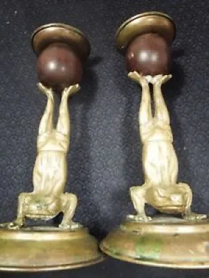 SIGNED 1977 pair Of ARTHUR - brass