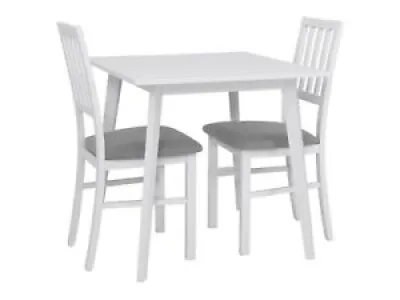 Table à manger + 2 chaises, - d80