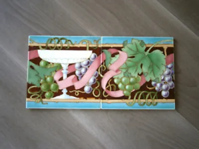 Frise Carreau Céramique - vigne raisin