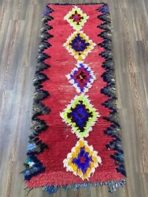 Red 2x7ft Moroccan Hand-knotted - berber