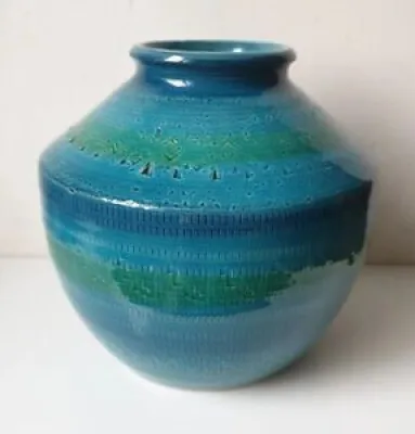 Vase 23 cm rimini bleu - aldo londi