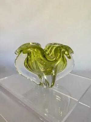 Czech Art Glass Ashtray - hospodka