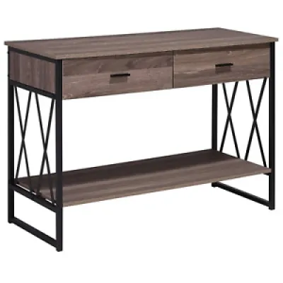 Table Console Effet Bois - taupe