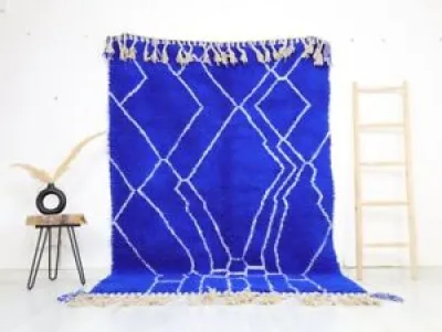 Berber rug bleu  morocco - ourain