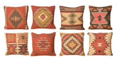 Handmade Jute Wool Kilim - cover cushion