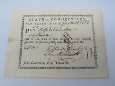 1783 Connecticut Pay - bill