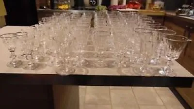 Lot de 75 verres en cristal - conique