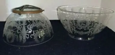 pair of Vintage Etched - light