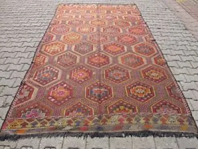 Vintage Turkish Large - kelim rug