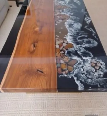 Coffee table with epoxy