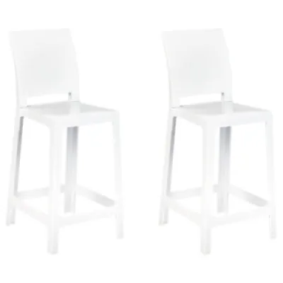 Lot 2 Chaises Bar - blanches