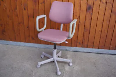 Chaise bureau pivotante années 70 vintage fauteuil chef Martin Stoll d'architecte