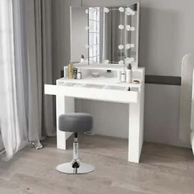 Table de maquillage blanc coiffeuse