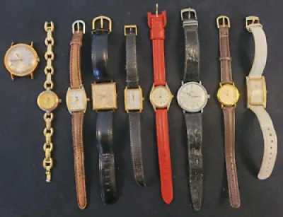 Lot de 9 montres vintage - swiss