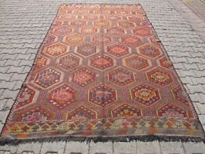 Grand tapis vintage turc - kelim