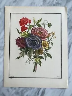 Antique Floral Engraving - tessier
