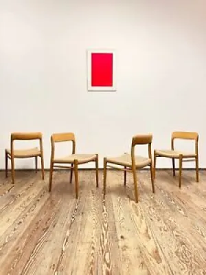 4 chaises en chêne design - moller