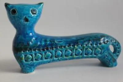 Chat céramique bleu - flavia montelupo