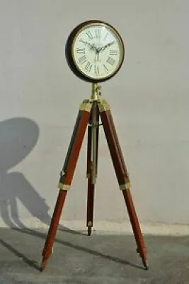 Horloge nautique Style grand-père horloge de sol pliable trépied support...