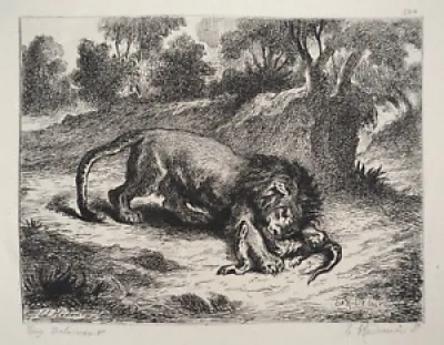 Eugène DELACROIX : Lion