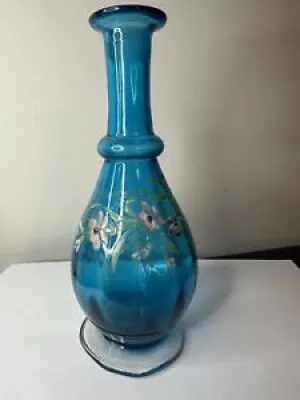 Carafe vase verre emaillée - legras