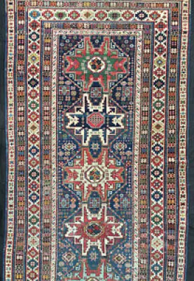 Antique long tapis caucasien - runner