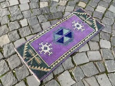 Vintage handmade rug, - bohemian wool
